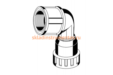 Переходник угловой "ШиреФит" (20 мм; 1/2") для трубопровода Зубр 51484-20-1/2