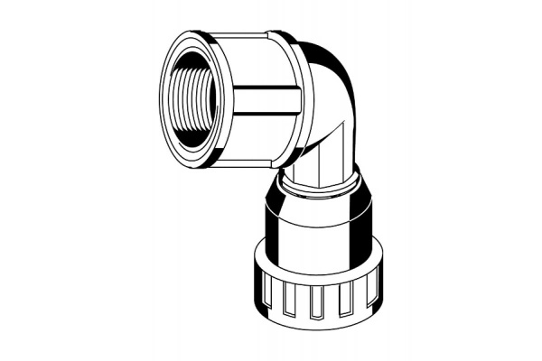 Переходник угловой "ШиреФит" (20 мм; 1/2") для трубопровода Зубр 51484-20-1/2