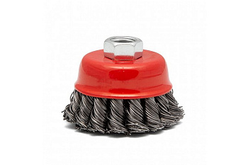 Щетка чашка (125 мм; М14; крученая проволока 0.5 мм) для УШМ КЕДР 208050