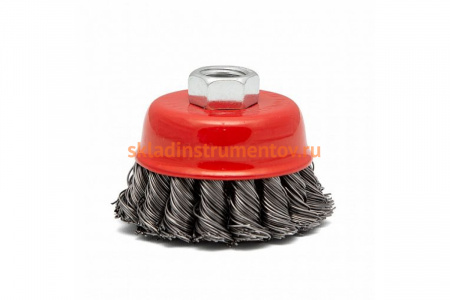 Щетка чашка (125 мм; М14; крученая проволока 0.5 мм) для УШМ КЕДР 208050