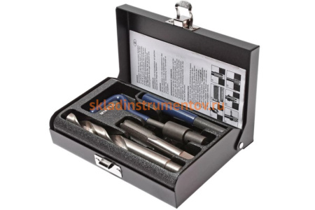 Набор для восстановления резьбы (вставки М14х1.5, L=21 мм, 5 штук) 9 предметов JTC 4789