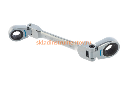 Накидной шарнирный ключ с трещоткой 8х10 мм JTC 5033