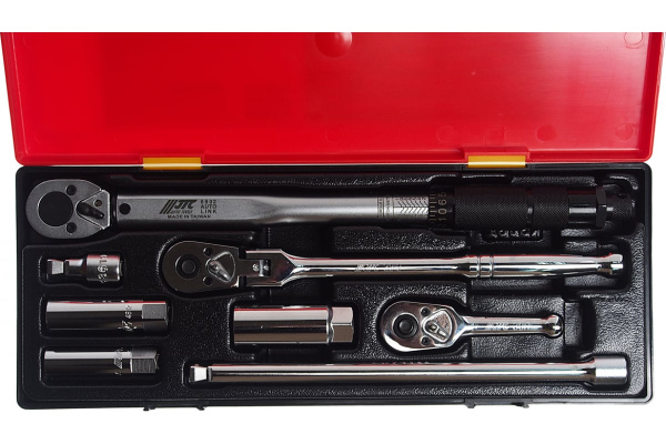 Набор головок для свечей зажигания с динамометрическим ключом JTC 3/8”, в кейсе, 8 предметов JTC-K3083