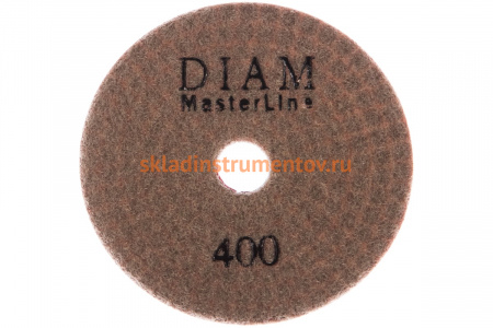 Круг алмазный гибкий шлифовальный АГШК (100х2.5 мм; №400; мокрая) Diam 000577