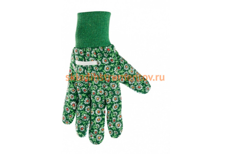 Садовые перчатки PALISAD х/б ткань с ПВХ точкой, манжет, L 67763