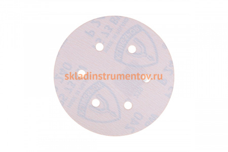 Круг шлифовальный на липучке для обработки красок, лаков и шпаклевок (150 мм; Р240; 6 отверстий) KLINGSPOR 301226