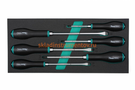Набор отверток Kamasa Tools ложемент, со сквозным стержнем K 26044