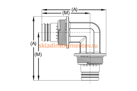 Соединитель угловой "ШиреФит" (16 мм; 90°) для трубопровода Зубр 51492-16