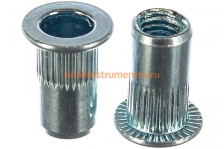 Заклепка резьбовая стальная цилиндрическая с насечкой (50 шт; М5; стандартный борт) MESSER 211105S-50