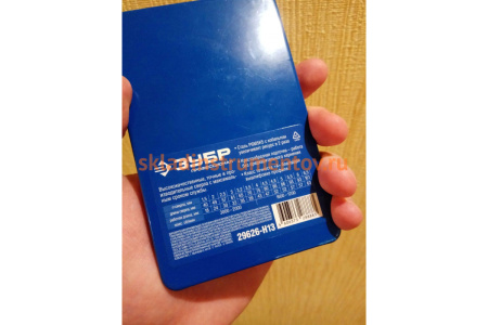 Набор сверл по металлу (13 шт., 1.5-6.5 мм, сталь Р6М5К5, класс А) Зубр 29626-H13