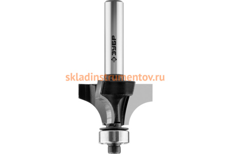 Фреза кромочная калевочная ПРОФЕССИОНАЛ №1 (31.8х17х62 мм; R9.5 мм; хвостовик 8 мм) Зубр 28784-31.8