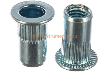 Заклепка резьбовая стальная цилиндрическая с насечкой (50 шт; М5; стандартный борт) MESSER 211105S-50