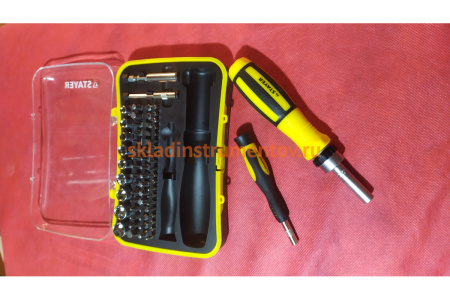 Набор насадок с реверсивной отверткой 65 предметов STAYER MASTER 25310-H65