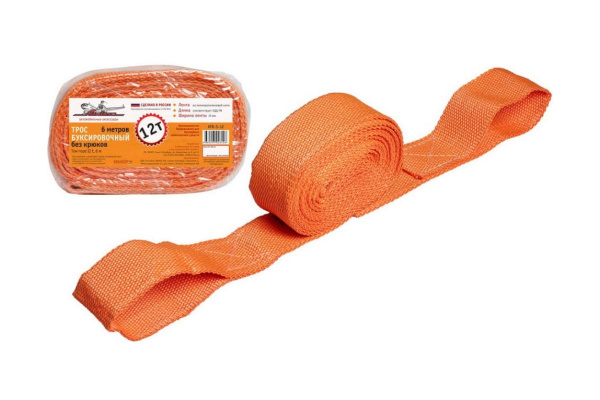 Буксировочный трос (лента 12 т, 6 м, без крюков) Airline ATR-S-12