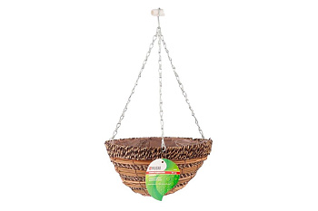 Подвесное кашпо PALISAD ротанг, полукруг, d30см 69064