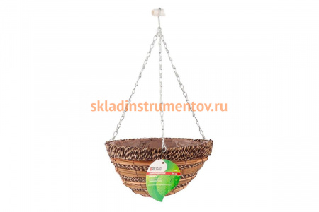 Подвесное кашпо PALISAD ротанг, полукруг, d30см 69064