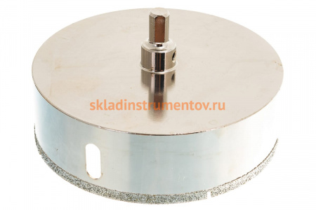 Коронка алмазная с центрирующим сверлом по керамике и кафелю 130 мм TRIO-DIAMOND 400130