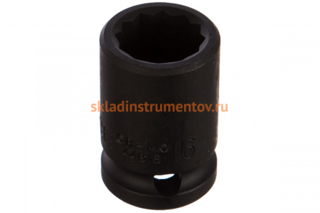 Головка короткая ударная 12-гранная (16 мм; 1/2DR) FORCE 44816