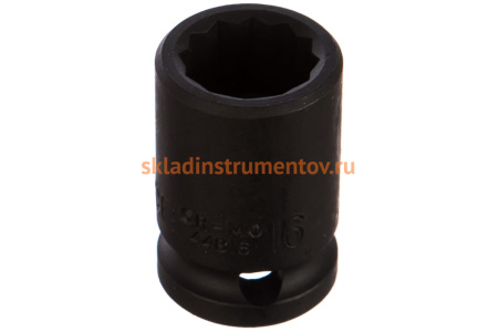Головка короткая ударная 12-гранная (16 мм; 1/2DR) FORCE 44816