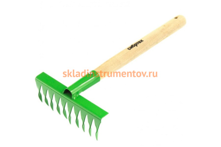 Витые 10-зубые грабли с рукояткой, 180 мм, 300 мм СИБРТЕХ Р 61762