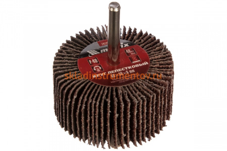 Круг лепестковый (60x30x6 мм; P40) для дрели MATRIX 74120