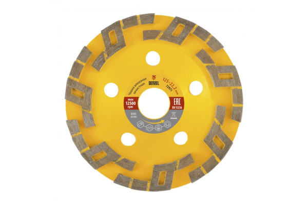 Чашка алмазная зачистная Волна (125х22.2 мм) DENZEL 72971