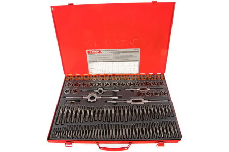 Набор метчиков и плашек МАСТЕР, сталь 9ХС, 110 предметов ЗУБР 28119-H110_z01