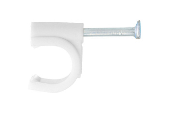 Электроустановочные скобы СИБРТЕХ 12мм,круглый профиль,40шт.//47524