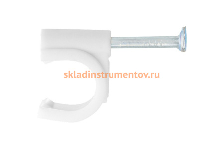 Электроустановочные скобы СИБРТЕХ 12мм,круглый профиль,40шт.//47524