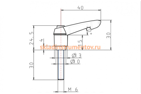 Зажимной рычаг KIPP K0269.1061X30