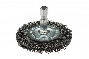 Щетка дисковая с гофрированной проволокой Мастер 163 (15 шт; 100 мм; хвостовик 6.35х30 мм) Профоснастка 20204003
