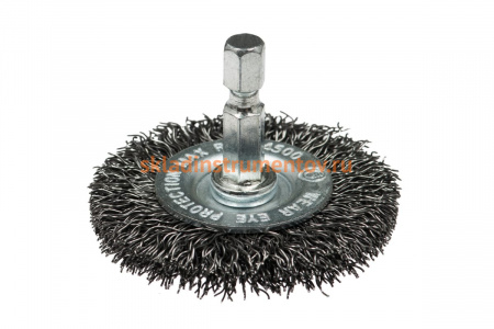 Щетка дисковая с гофрированной проволокой Мастер 163 (15 шт; 100 мм; хвостовик 6.35х30 мм) Профоснастка 20204003