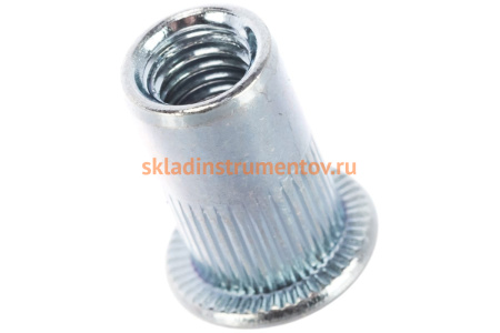 Заклепка резьбовая стальная цилиндрическая с насечкой (50 шт; М6; стандартный борт) MESSER 211106S-50