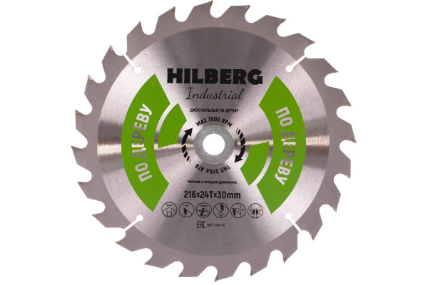 Диск пильный Industrial Дерево (216x30 мм; 24Т) Hilberg HW216 Диск пильный Industrial Дерево (216x30 мм; 24Т) Hilberg HW216