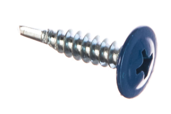 Саморезы с прессшайбой и сверлом по листовому металлу до 2мм Зубр RAL-5005 PH2 4,2х19мм 450шт 300211-42-019-5005