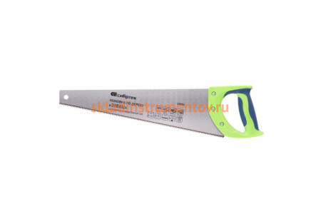 Ножовка по дереву СИБРТЕХ Зубец 400 мм, 7-8 TPI, зуб 2D, калёный зуб, 2-х компонентная рукоятка 23802