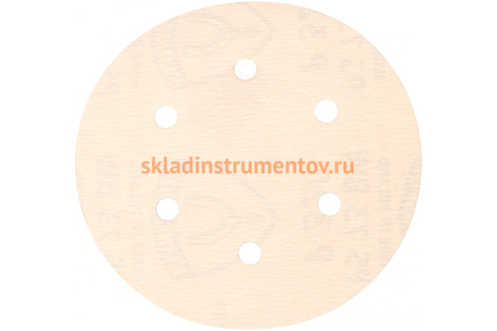 Круг шлифовальный на липучке для обработки красок, лаков и шпаклевок (150 мм; Р320; 6 отверстий) KLINGSPOR 301227
