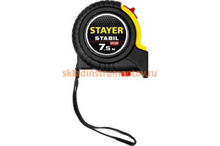 Профессиональная рулетка с двухсторонней шкалой STAYER Stabil 7.5мх25мм 34131-075_z02