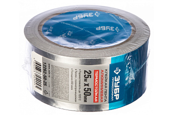 Лента алюминиевая клеящая (50 мм; 25 м) Зубр 12262-50-25