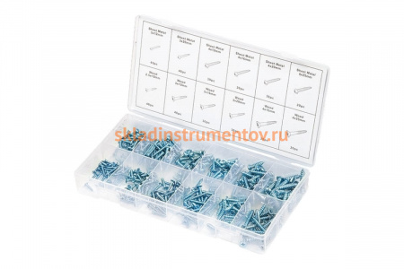 Набор саморезов по дереву и металлу СИБРТЕХ 360 предметов 47618