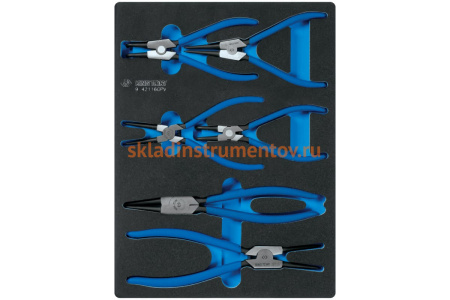 Набор съемников стопорных колец KING TONY ложемент, 6 предметов 9-42116GPV