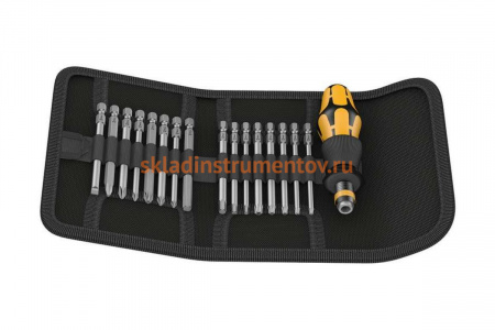 Набор ручки-держателя 816 R ESD с битами WERA Kraftform Kompakt 60 ESD 17 пр. WE-051043