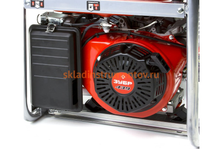 Бензиновый генератор Зубр 5500/5000Вт, 220/12В ЗЭСБ-5500