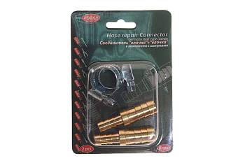 Соединитель елочка+елочка с хомутами (2 шт; 12x8 мм) ROCKFORCE RF-HRC08/05