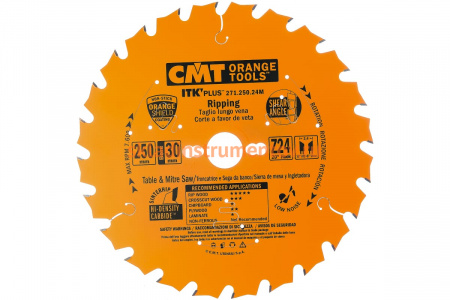 Диск пильный по дереву (250х30х2,4/1,6 мм; Z24) CMT 271.250.24M
