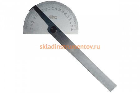 Угломер-транспортир 0-180°, d=85мм, L=200мм GRIFF 031728