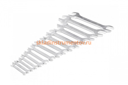 Набор ключей HORTZ гаечных двусторонних 15шт. 10-55 хром. 103551