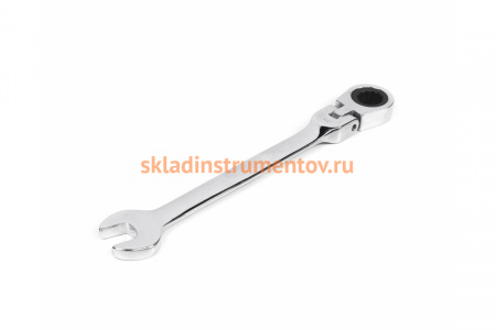 Комбинированный трещоточный шарнирный ключ 32х32 хром HORTZ HOR 201246