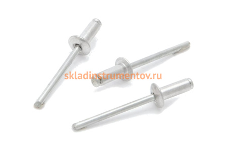 Заклепки вытяжные алюминиевые (50 шт; 4.8х16 мм) Дело Техники 451516