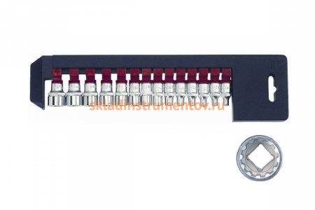 Набор универсальных коротких головок 1/4", Spline, 3,2-14 мм, 14 шт. FORCE 2144Q